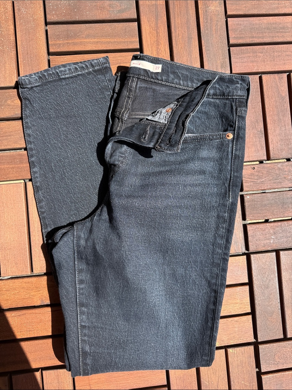 Women’s Wedgie Ankle Length Black Jeans - Classic Dark Wash